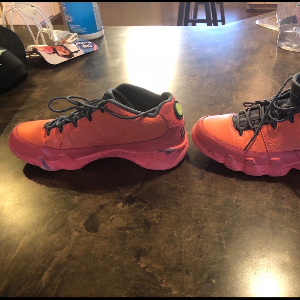Orange and pink nikes